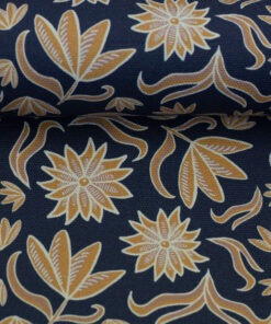 Canvas Retro Flowers Marine