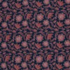 Canvas Retro Flowers Rot auf Blau