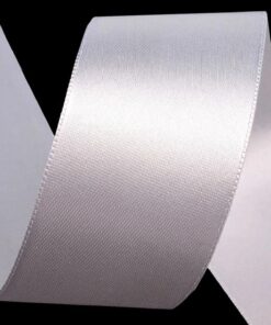 Satinband / Atlasband 40mm Weiss