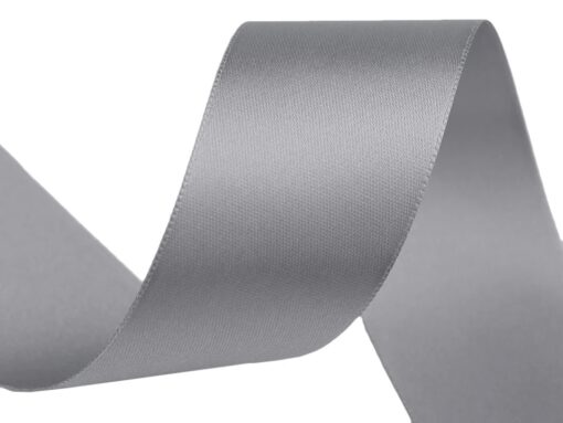 Satinband / Atlasband 40mm dunkel Grau