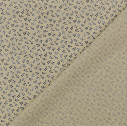 Seersucker Zweige Denimblau