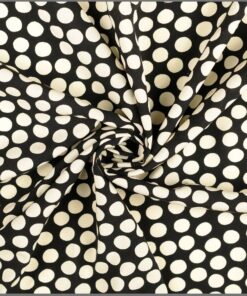 Viskose Dotties auf Schwarz