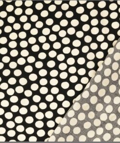 Viskose Dotties auf Schwarz