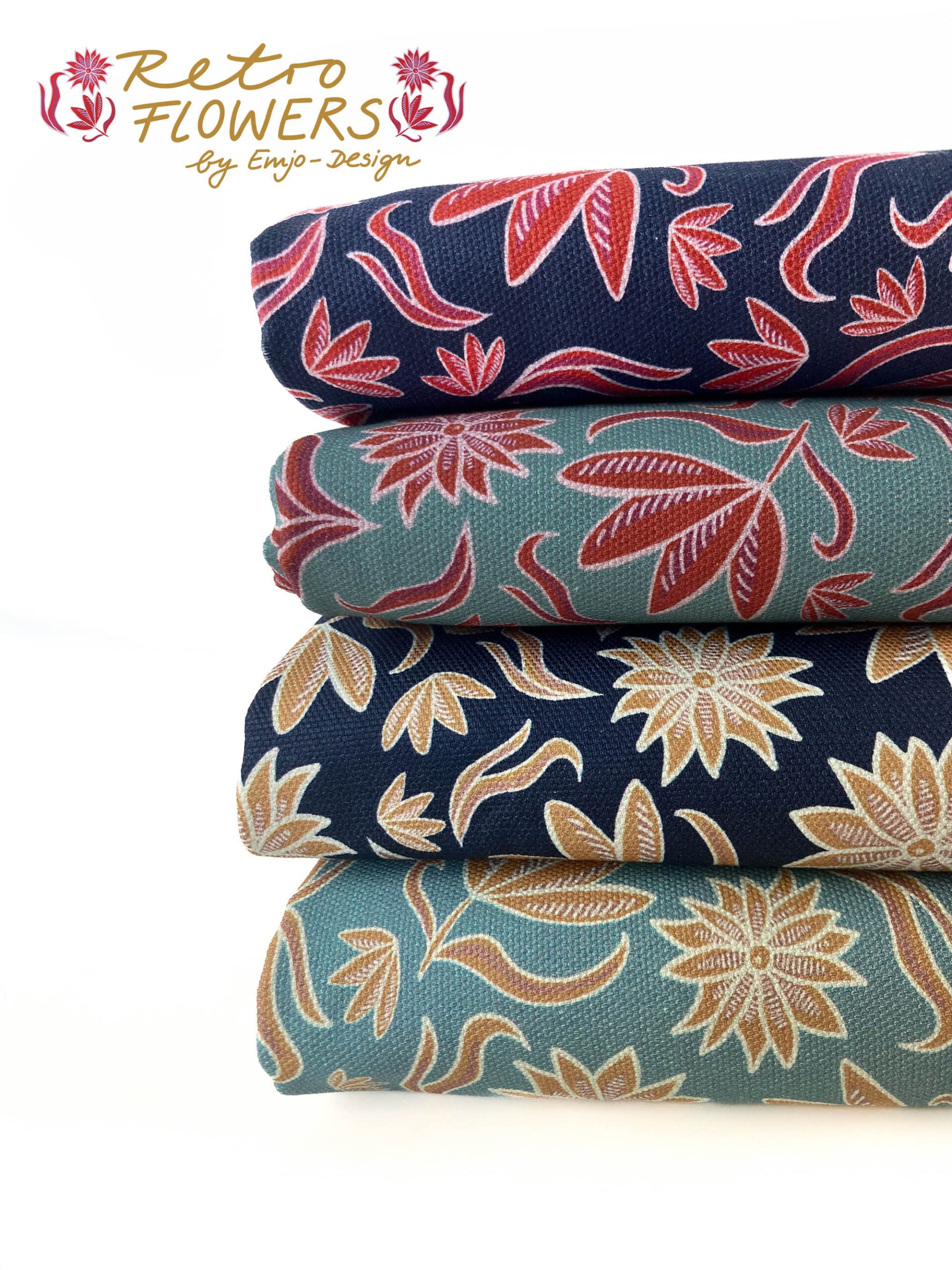 Canvas Retro Flowers