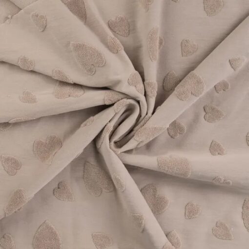 Jersey Jacquard Heart sand