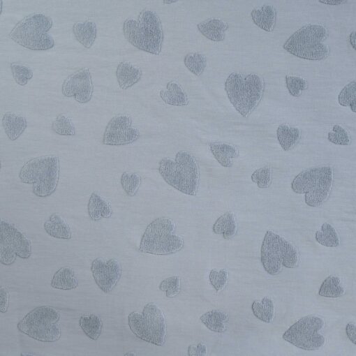 Jersey Jacquard Heart blue