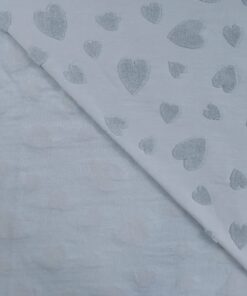 Jersey Jacquard Heart blue