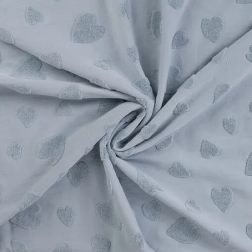 Jersey Jacquard Heart blue