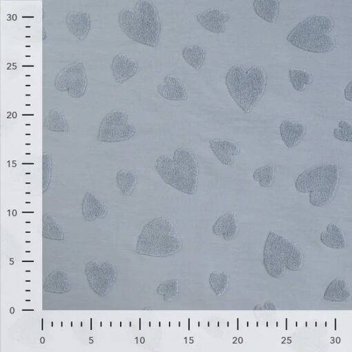 Jersey Jacquard Heart blue