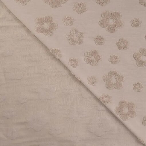 Jersey Jacquard Flower sand