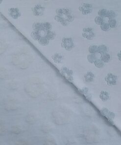 Jersey Jacquard Flower blue