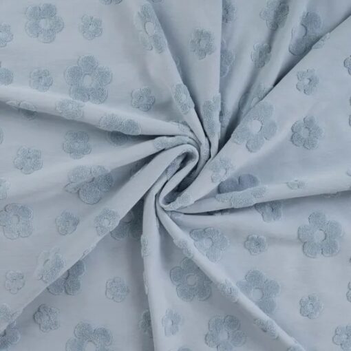Jersey Jacquard Flower blue