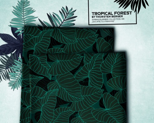 Viskose Thorsten Berger Tropical Forest petrol