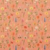 Baumwolle Blumenwiese coral