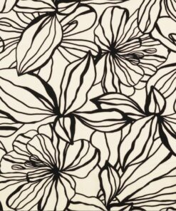 Viskose Flower nature schwarz