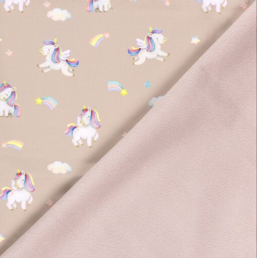 Softshell Einhorn mit Regenbogen