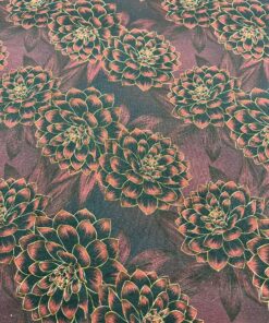 Jersey Lotus Blüte bordeaux