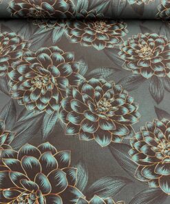 Jersey Lotus Blüte petrol