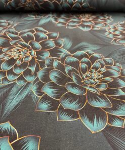Jersey Lotus Blüte petrol