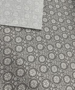 Beschichtete Baumwolle Ranke gris