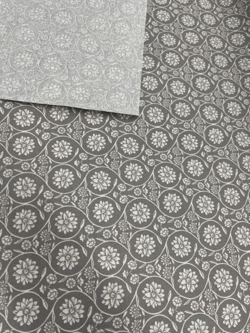 Beschichtete Baumwolle Ranke gris