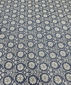 Beschichtete Baumwolle Ranke bleu