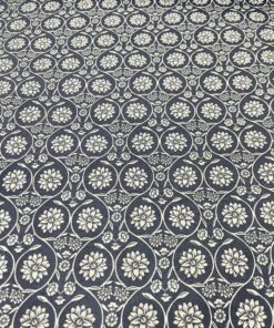 Beschichtete Baumwolle Ranke bleu