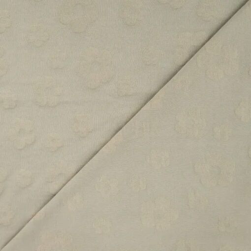 Jersey Jacquard Flower khaki