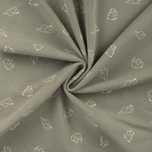 Waffeljersey Elefant khaki
