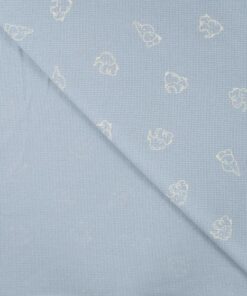 Waffeljersey Elefant blue