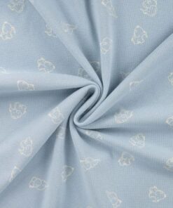 Waffeljersey Elefant blue