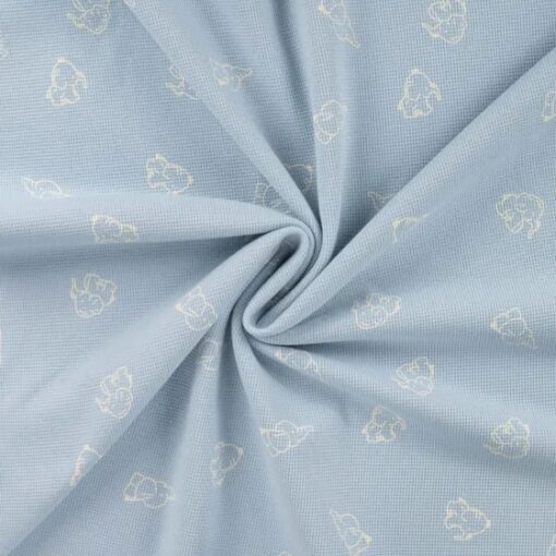 Waffeljersey Elefant blue