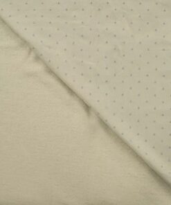 French Terry glitter dots khaki