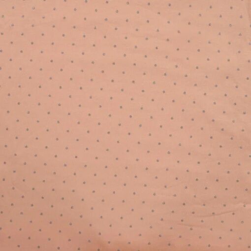 French Terry glitter dots salmon