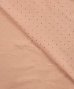 French Terry glitter dots salmon