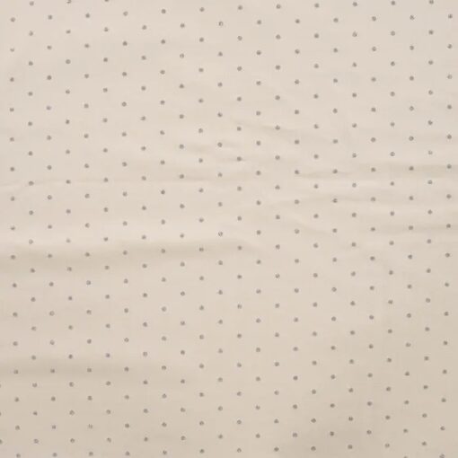 French Terry glitter dots champagner