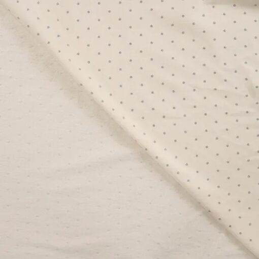 French Terry glitter dots champagner