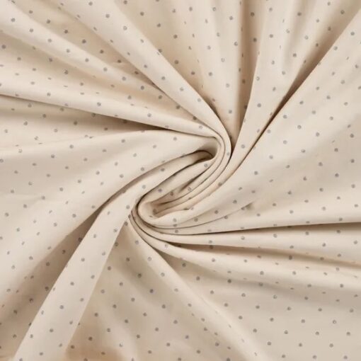 French Terry glitter dots champagner