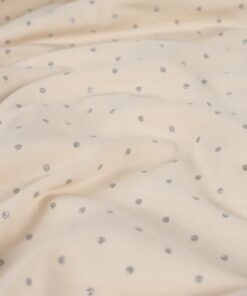French Terry glitter dots champagner