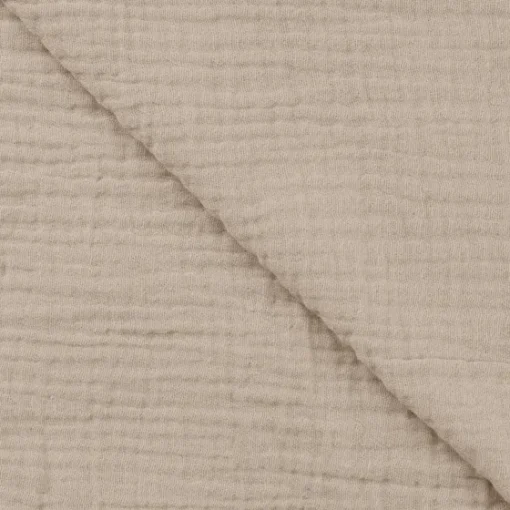 Baumwolle Musselin Uni sand