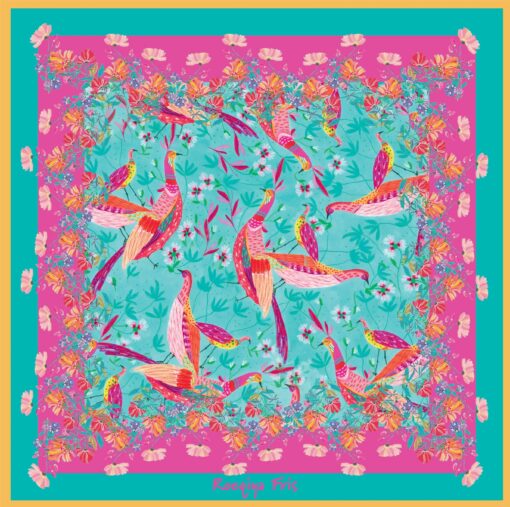 Viskose Roeqiya Fris Pareo Birds Panel