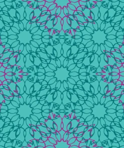 Viskose Mandala türkis