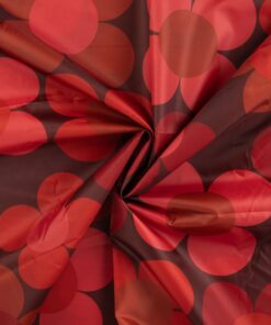 Regenponcho Stoff Blume rot