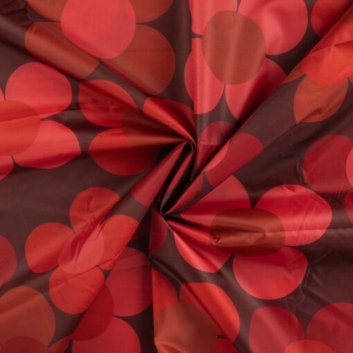 Regenponcho Stoff Blume rot