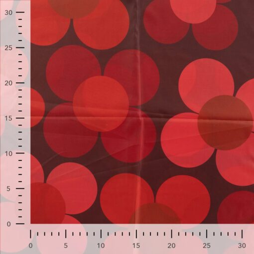 Regenponcho Stoff Blume rot