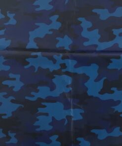 Regenponcho Stoff Camouflage blau