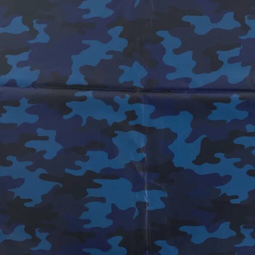 Regenponcho Stoff Camouflage blau