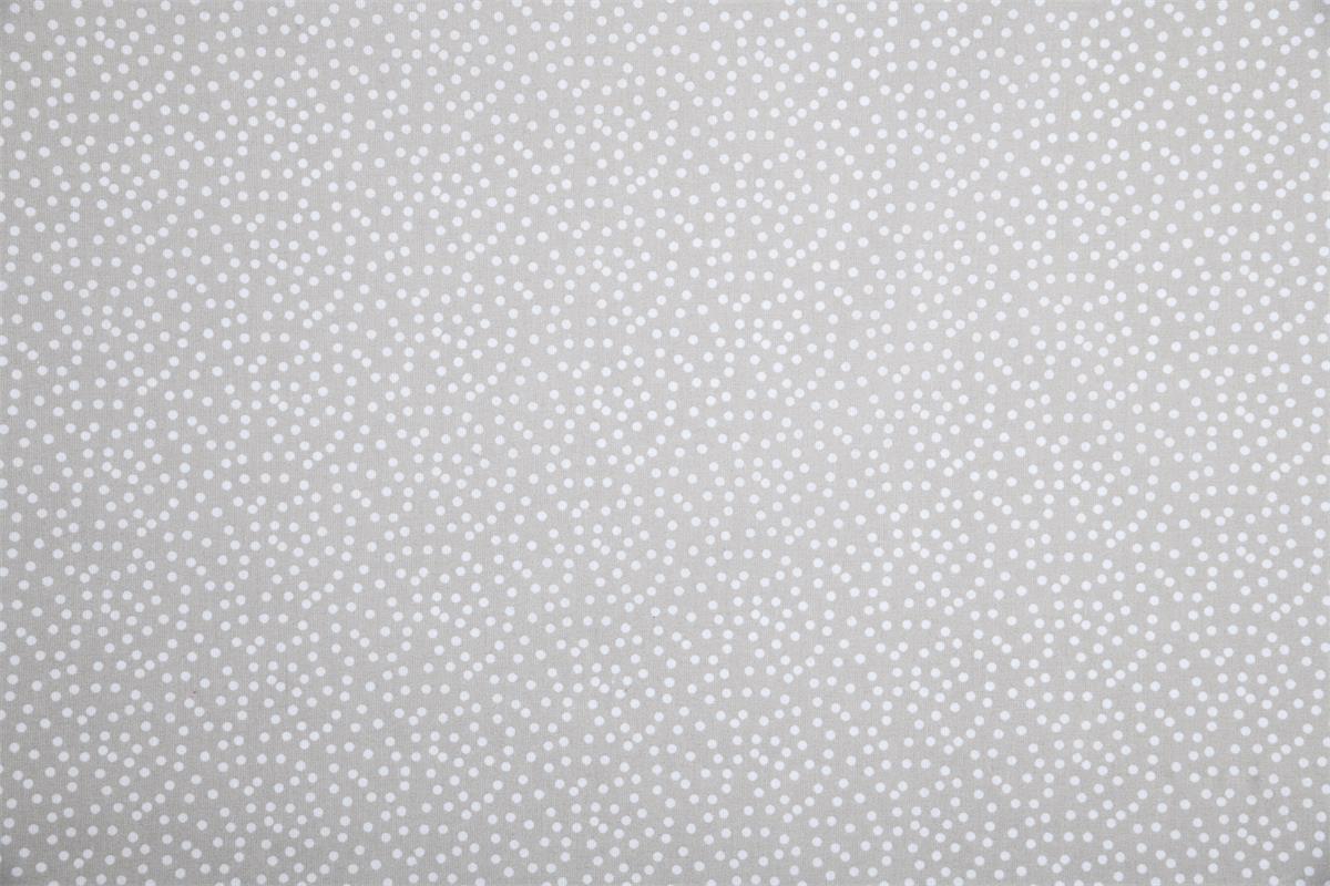 100% Baumwolle Pallino silber