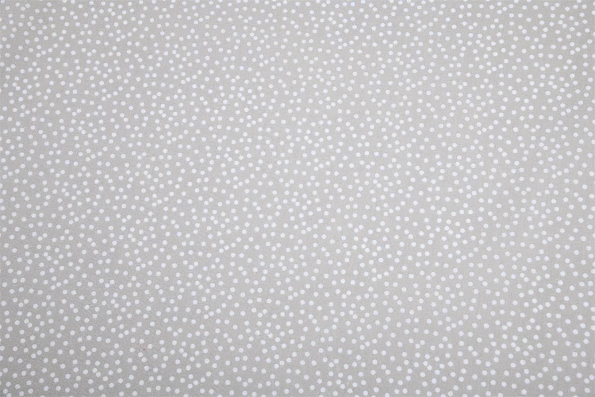 100% Baumwolle Pallino silber