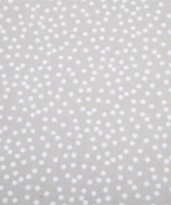 100% Baumwolle Pallino silber